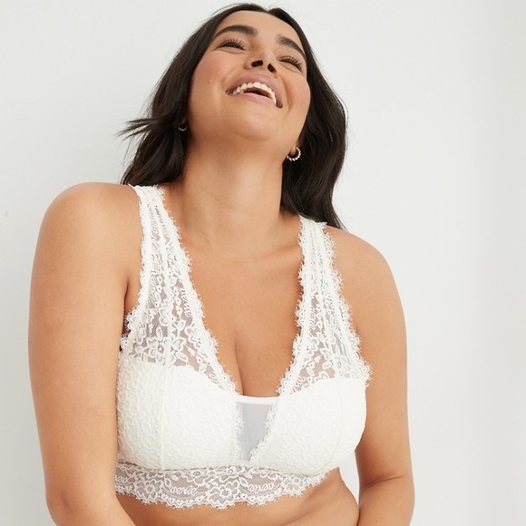aerie Other - Aerie Eyelash Lace Plunge Bralette Size Large New with tag